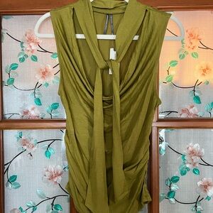 BY ANTHROPOLOGIE COWL-NECK SCARF TANK